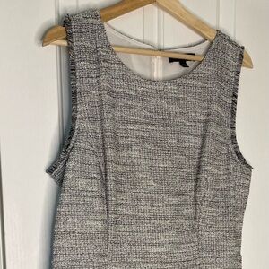 Banana Republic Gray and Black Tweed Dress